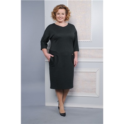 Lady Style Classic 1379 зеленый-полоска, Платье