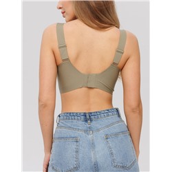 Топ бесшовный бескаркасный с вкладышами Lingeamo хаки ВТ-02 (125)