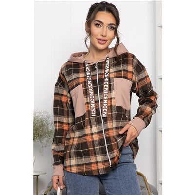 Рубашка Больше чем стиль НЬЮ (коричневая) Б13907-50М