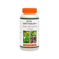 DIVYA DANT MANJAN Plus, Patanjali (ДИВЬЯ ДАНТ МАНДЖАН ПЛЮС зубной порошок, Патанджали), 100 г.