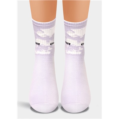 CLE Носки дет.С1201 16-18,18-20 тропикана хл+эл, св.фиолетовый