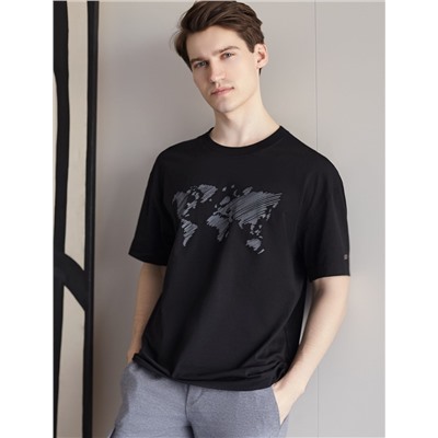 Свободная футболка  с авторским принтом