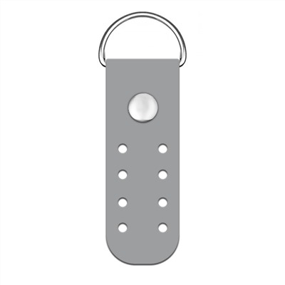 Кожа - Пришивное полукольцо мини Silver