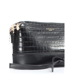 Сумка женская искусственная кожа DJ-cm 6725-BLACK,  3отд,  плечевой ремень,  черный 256081