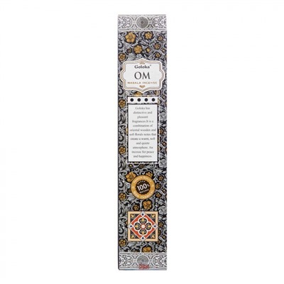 Goloka OM Masala Incense (Высококачественные индийские пыльцовые благовония ОМ, Голока), 15 г.