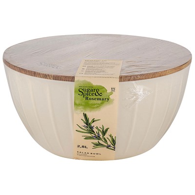 Салатник Sugar&Spice Rosemary 2,8 л SE106011996 с деревянной крышкой
