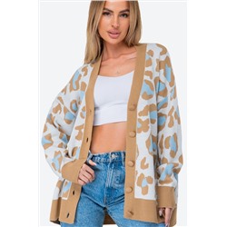 Женский удлиненный кардиган оверсайз на пуговицах Happyfox