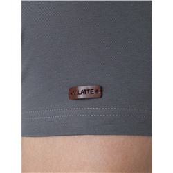 Футболка-поло из фактурного трикотажа