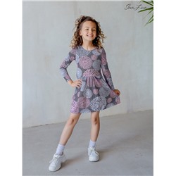 Платье Эля круги на сером