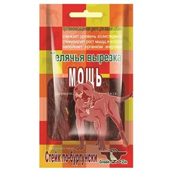 Лакомство Г/К Мощь юниор сушеное телячье мясо для собак, 50г АГ