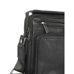 Cумка муж искусственная кожа Cantlor-D 3089S-5,  1отд,  3внеш+2внут/карм,  плечевой ремень,  черный 257645