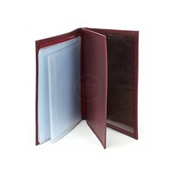 Обложка для авто+паспорт-Croco-ВП-102 натуральная кожа бордо флотер (120)  227377