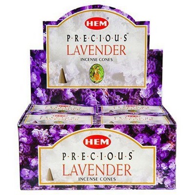 Hem Incense CONES PRECIOUS LAVENDER (Благовония конусы ДРАГОЦЕННАЯ ЛАВАНДА, Хем), уп. 10 конусов.