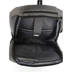 Рюкзак Battr-2223 текстиль,   (USB-заряд),  2отд+отд д/ноут,  4внеш,  2внут/карм,  серый 256563