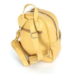 Рюкзак жен искусственная кожа DJ-6919-3-YELLOW,  1отд,  2внут+2внеш/ карм,  желтый 252329