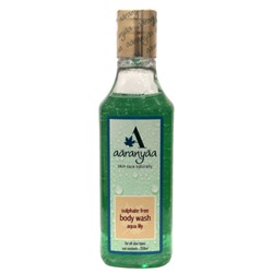 Sulphate Free BODY WASH aqua lily, Aaranyaa (Безсульфатный ГЕЛЬ ДЛЯ ДУША с Водяной Лилией, Аараньяа), 250 мл.