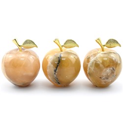 Яблоко из оникса жёлтого 75*75*90мм