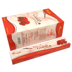 Vedic GULAB (ROSE) Natural Masala Incense Sticks, Aromatika (ГУЛАБ (РОЗА) натуральные ароматические палочки, Ароматика), 15 г.