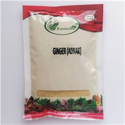 GINGER (ADRAK), Karmeshu (ИМБИРЬ сушеный молотый, Кармешу), ПАКЕТ 100 г.