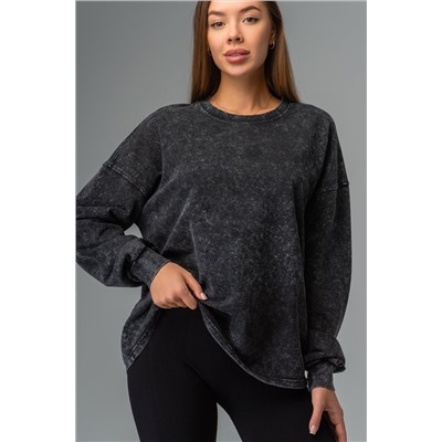 Женский лонгслив оверсайз из футера двухнитки Happyfox