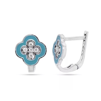 Серьги из серебра эмаль, Тсд67г