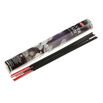 Hem Incense Sticks SILVER RAIN (Благовония, привлекающие деньги СЕРЕБРЯНЫЙ ДОЖДЬ, Хем), уп. 20 палочек.