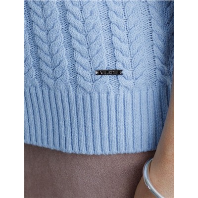 Джемпер фактурной вязки из хлопка с кашемиром