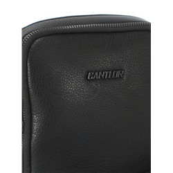 Сумка мужская искусственная кожа Cantlor-G 329-5,  2отд,  2внутр.карм,  плечевой ремень,  черный 236372