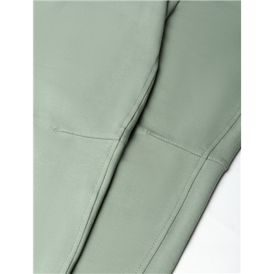 Брюки прямые на резинке из футера двухнитки с эластаном с затяжкой по низу