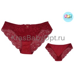 Трусы женские кружевные / красный