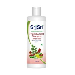 PRAKESHA GOLD SHAMPOO, Sri Sri Tattva (ПРАКЕША ЗОЛОТОЙ ШАМПУНЬ, Шри Шри Таттва), 200 мл.