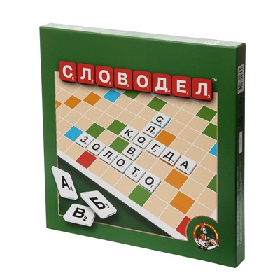 Настольная игра «Словодел» картонный зеленый