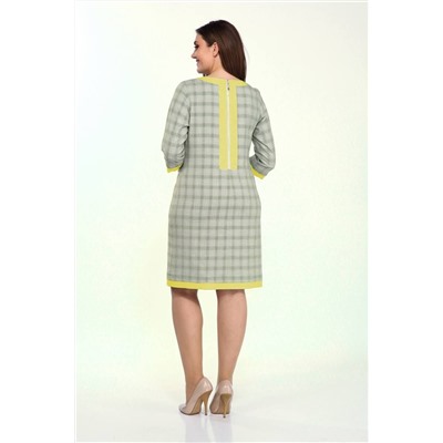 Lady Style Classic 1427/7 серый_с_желтым, Платье