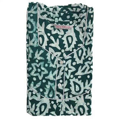 Хлопковое индийское длинное платье, цвет ЗЕЛЕНЫЙ (размер free size, хлопок 100%), Sew in Style, 1 шт.