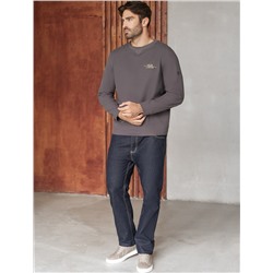 Джемпер легкий из фактурного эластичного трикотажа с принтом