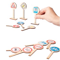 Игра развивающая деревянная «Деревянные дорожные знаки»