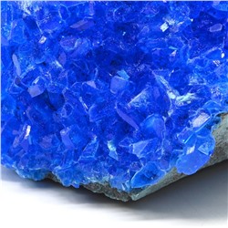 Кристаллическое образования кварца и халькантита 65*63*42мм, 191г