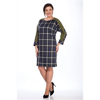Lady Style Classic 1007 синий_с_зеленым, Платье