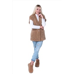 Женский жилет WOOL, цвет CAMEL, цвет КОРИЧНЕВЫЙ