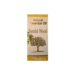 Natural Essential Oil SANDAL WOOD, Shri Chakra (Натуральное эфирное масло САНДАЛОВОЕ ДЕРЕВО, Шри Чакра), 10 мл.