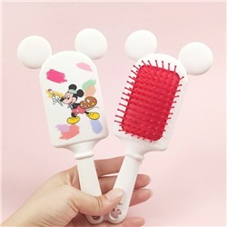 SALE! Массажная расческа Disney Mickey Mouse, на мягкой подушечке,1 шт. Белый+ красный.