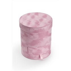 Коробка цилиндр, бархатная 17*20 см (SF-7435) розовый