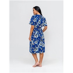 Халат женский Текс-Плюс, цвет синий голубой черный белый