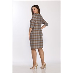 Lady Style Classic 432/6 клетка_серо-оранжевый, Платье