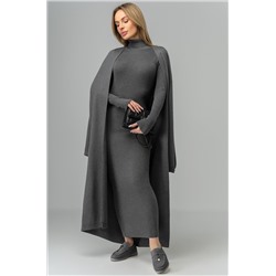 Женский вязаный комплект платье с кардиганом Happyfox