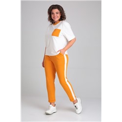 Michel chic 1333 белый-оранжевый, Брюки,  Майка