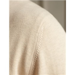 Джемпер с круглым воротом из хлопка с нейлоном