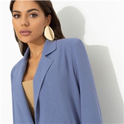 Брючный костюм на подплечниках, Стиль по-французски (blue, 2 в 1)