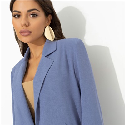 Брючный костюм на подплечниках, Стиль по-французски (blue, 2 в 1)