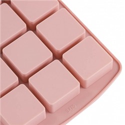 Форма силиконовая для шоколада "Кубики" 3 см, 15 ячеек